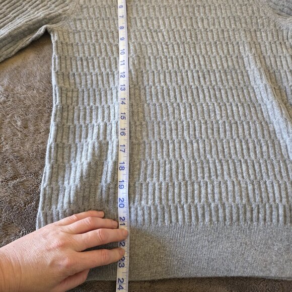 NWT Club Monaco 100% Cashmere Sweater Women’s Small Heather Grey Mock Neck Soft - Picture 14 of 14